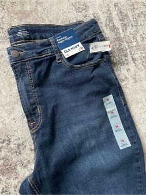 Women’s OLD NAVY High rise rockstar super skinny jeans size 16